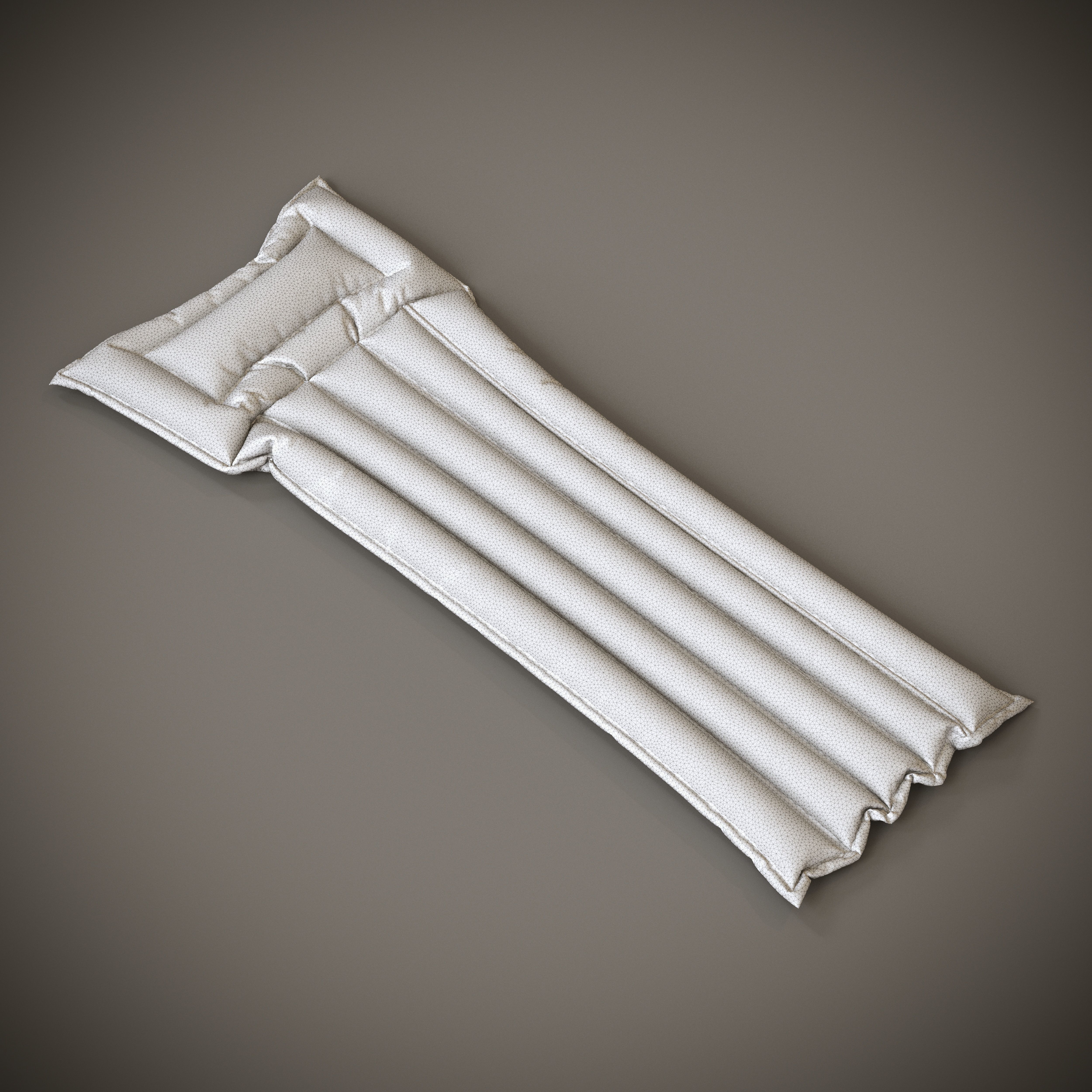Air mattress Low-poly 3D model_1