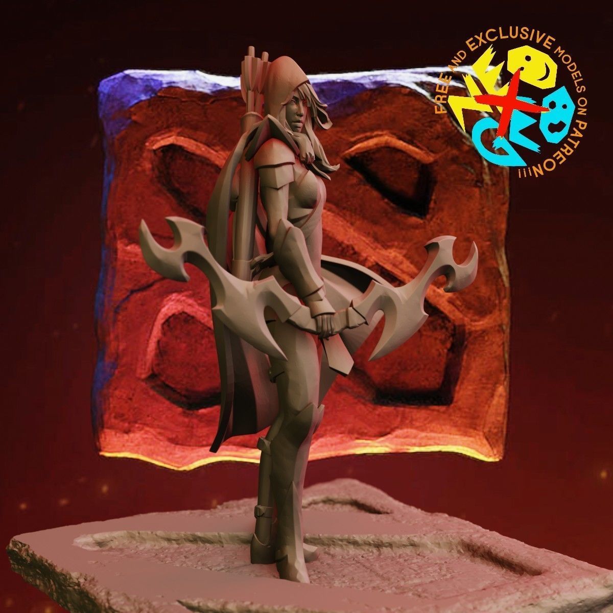 DROW RANGER - DOTA 2 3D print model_2