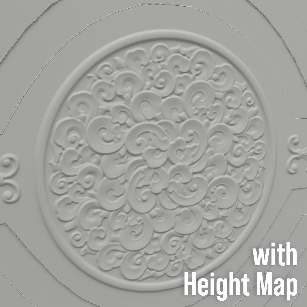 Decorative Door 05 3D model_4