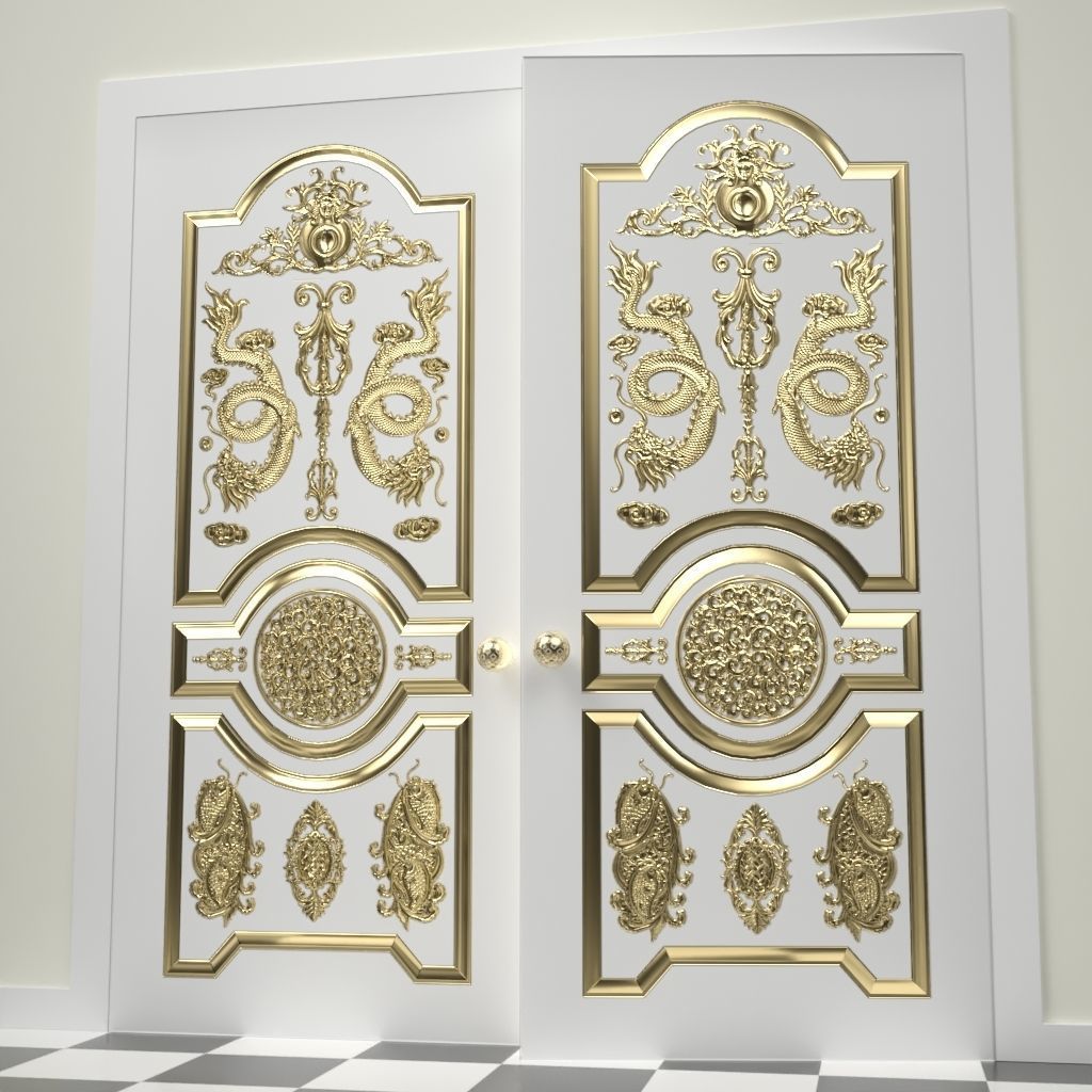 Decorative Door 05 3D model_2