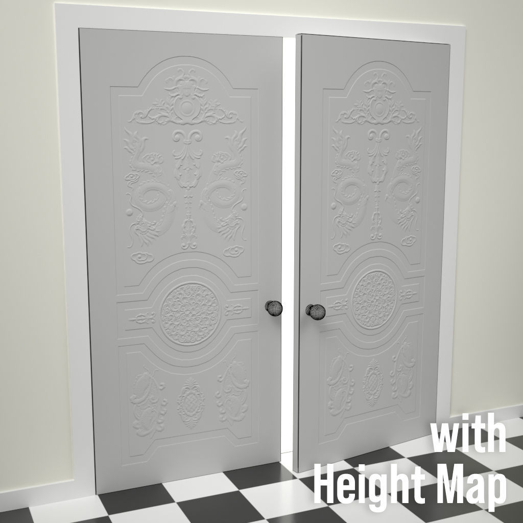 Decorative Door 05 3D model_1