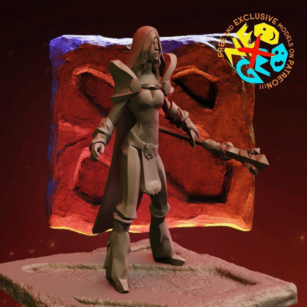 CRYSTAL MAIDEN - DOTA 2 3D print model_2