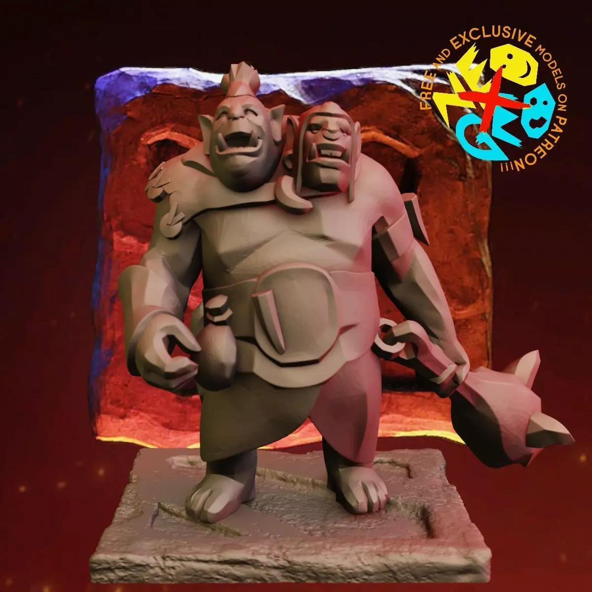 OGRE MAGI - DOTA 2 3D print model