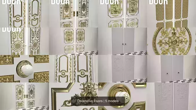 Decorative Doors 3D Model Collection