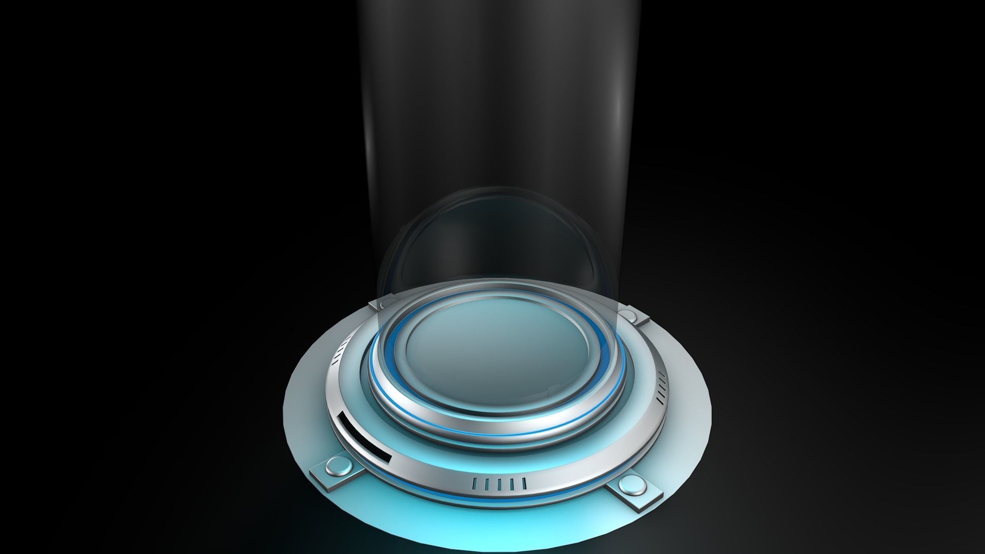 Sci Fi Liquid Cylinder 3D model_2