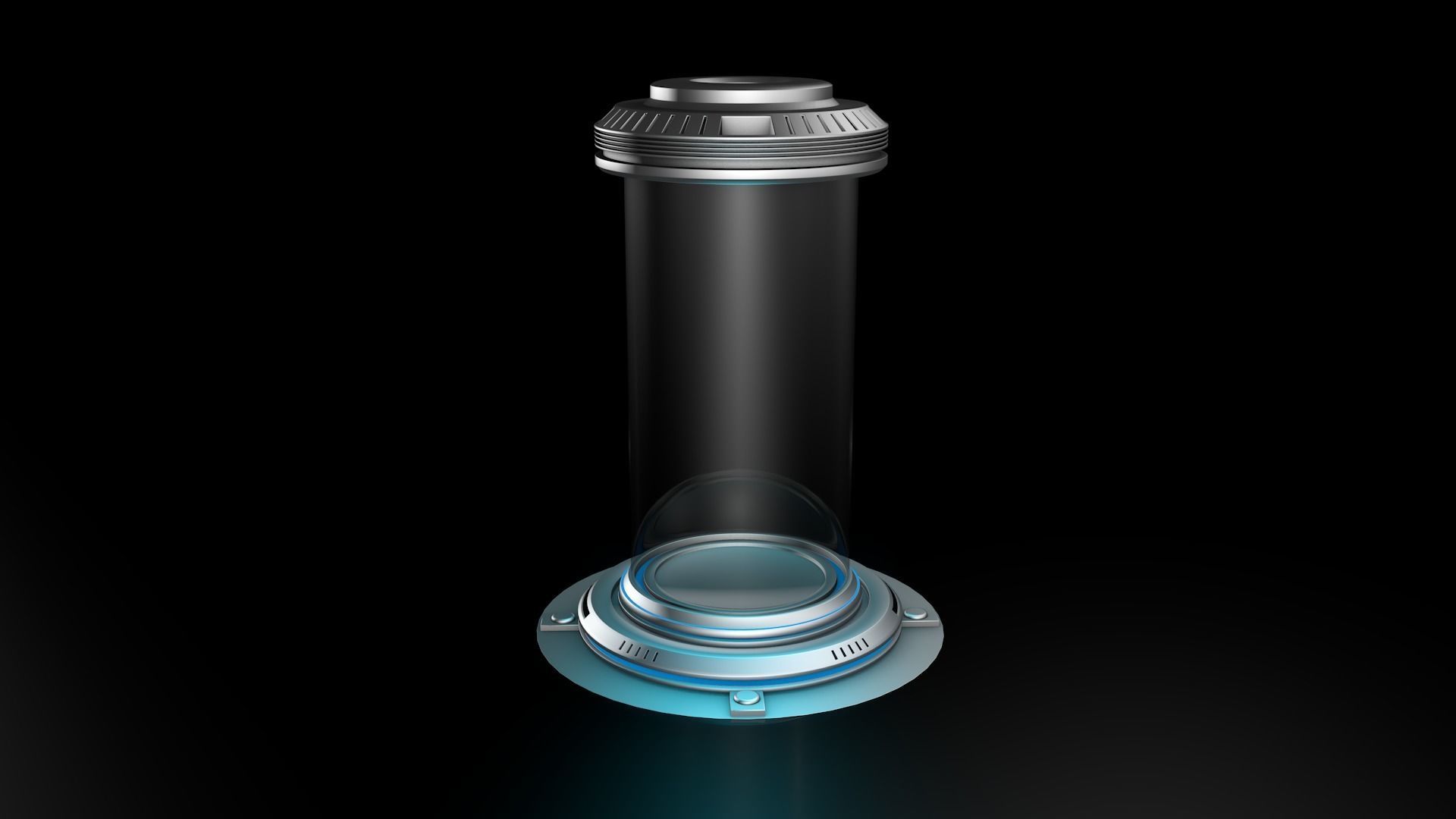 Sci Fi Liquid Cylinder 3D model_1