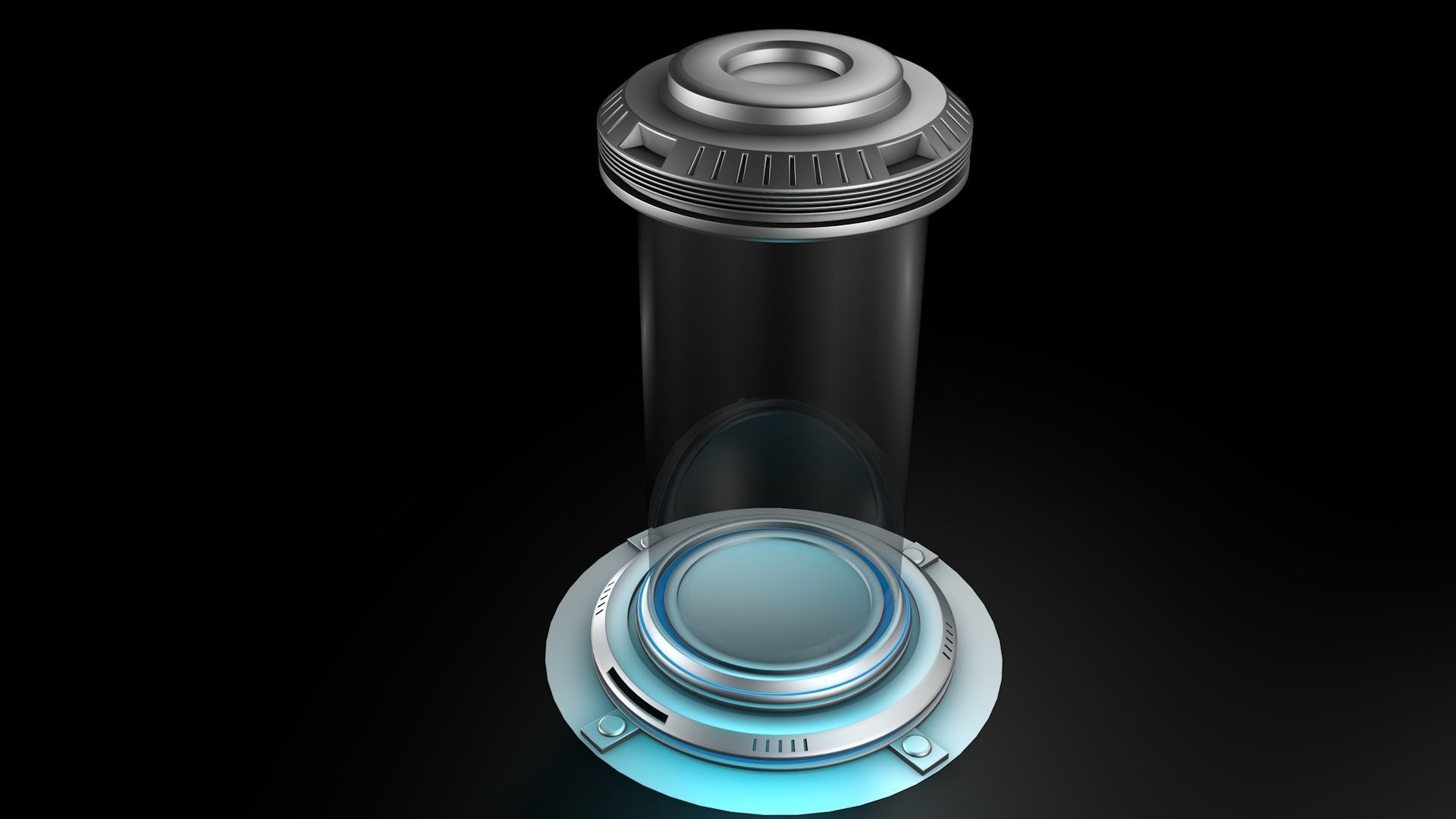 Sci Fi Liquid Cylinder 3D model_3