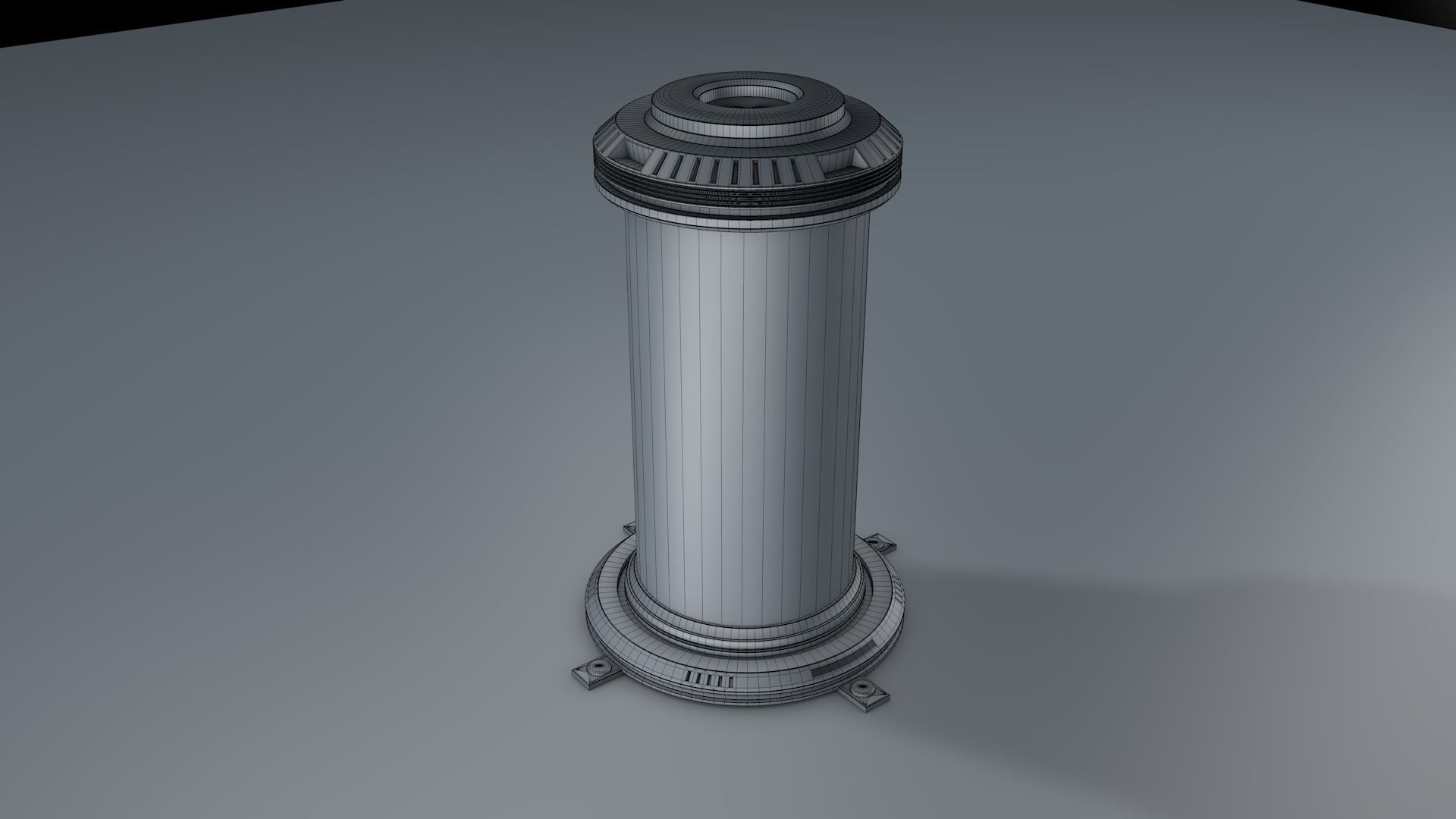 Sci Fi Liquid Cylinder 3D model_9