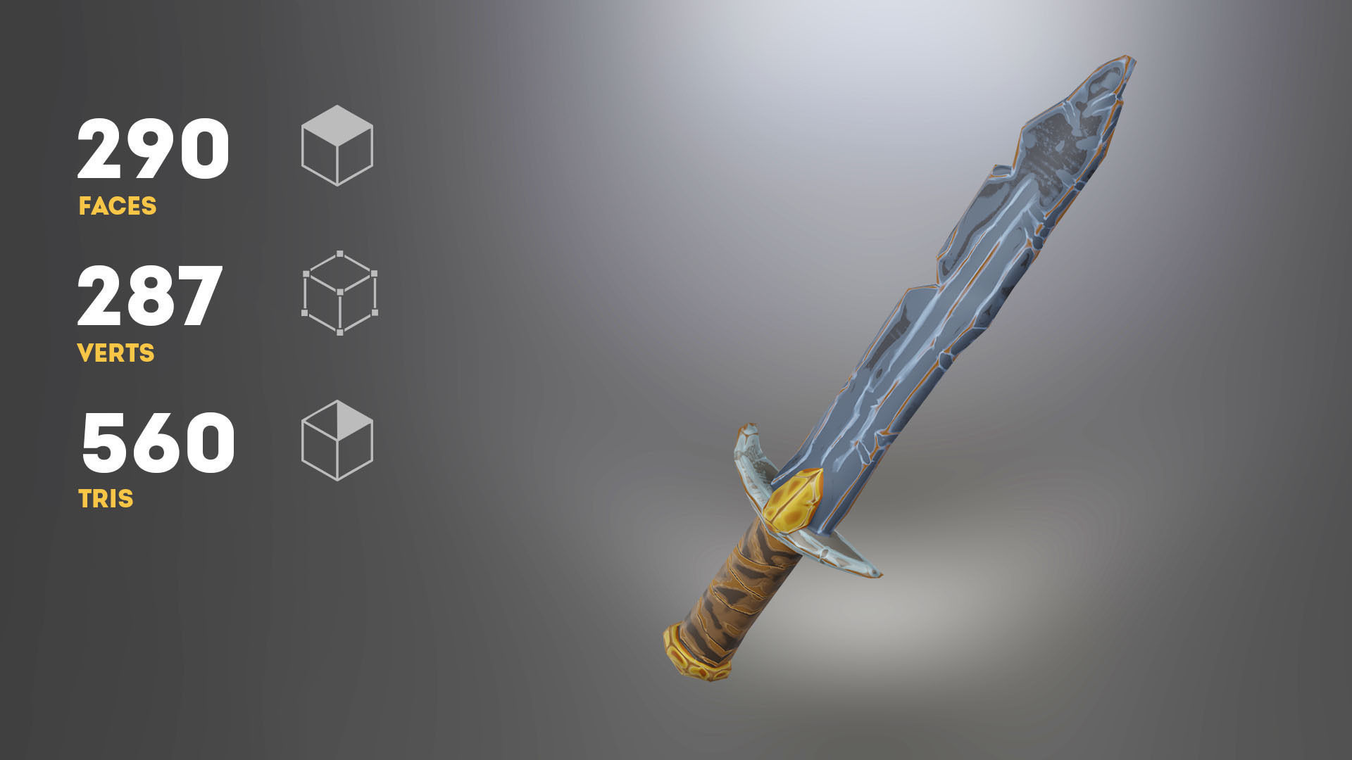 Animated Game Ready Warrior Skeleton Character Low-poly 3D model_4