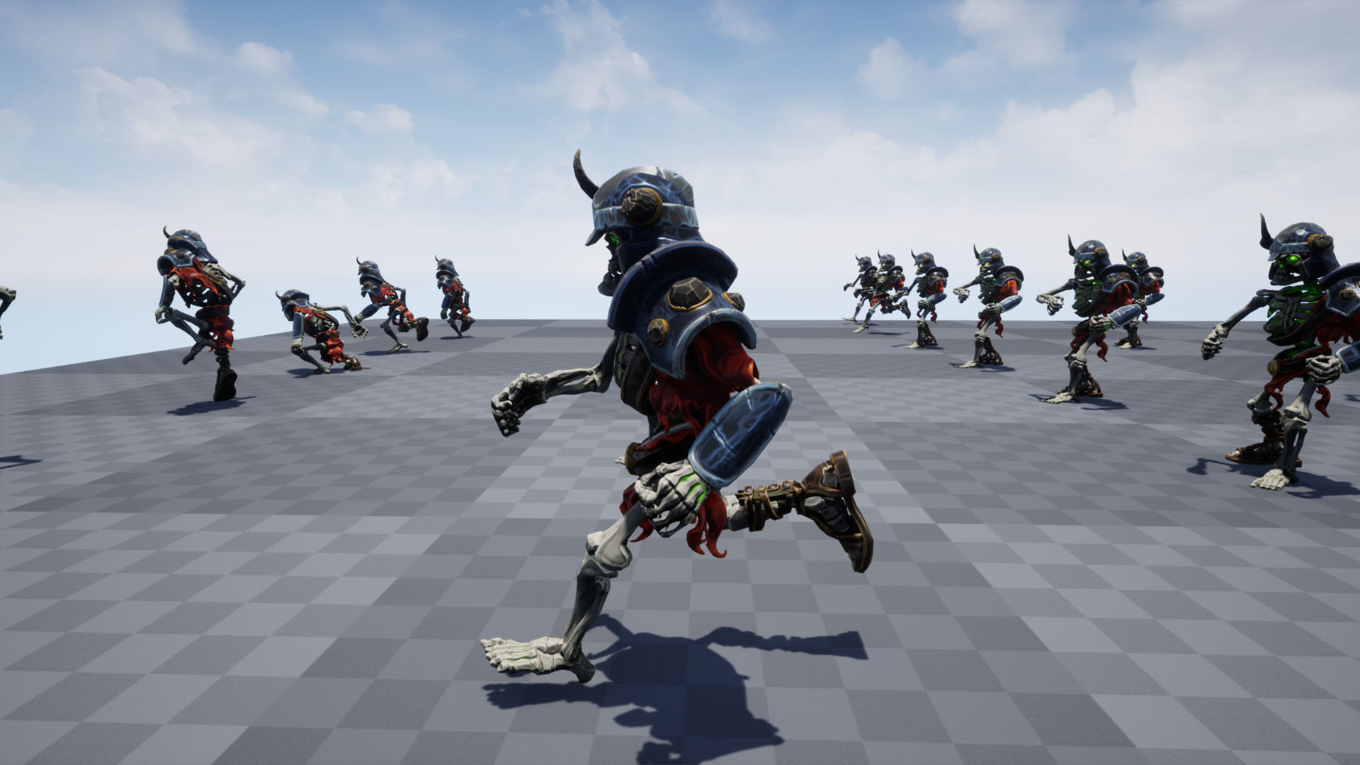 Animated Game Ready Warrior Skeleton Character Low-poly 3D model_18