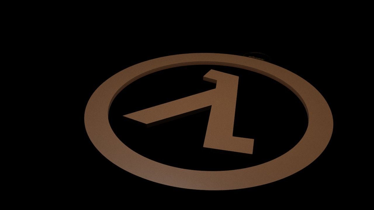 HALF-LIFE logo keychain 3D print model_9