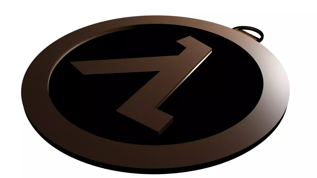 HALF-LIFE logo keychain 3D print model_0