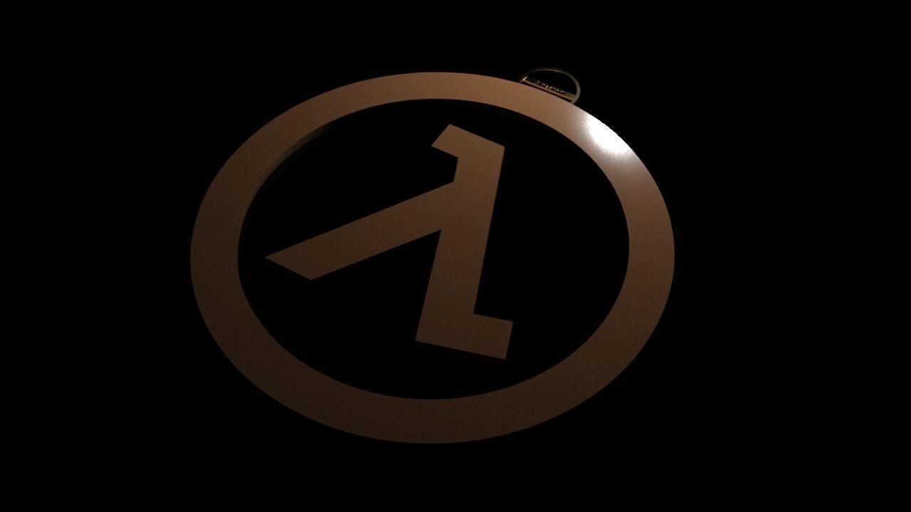 HALF-LIFE logo keychain 3D print model_1