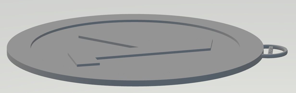 HALF-LIFE logo keychain 3D print model_20