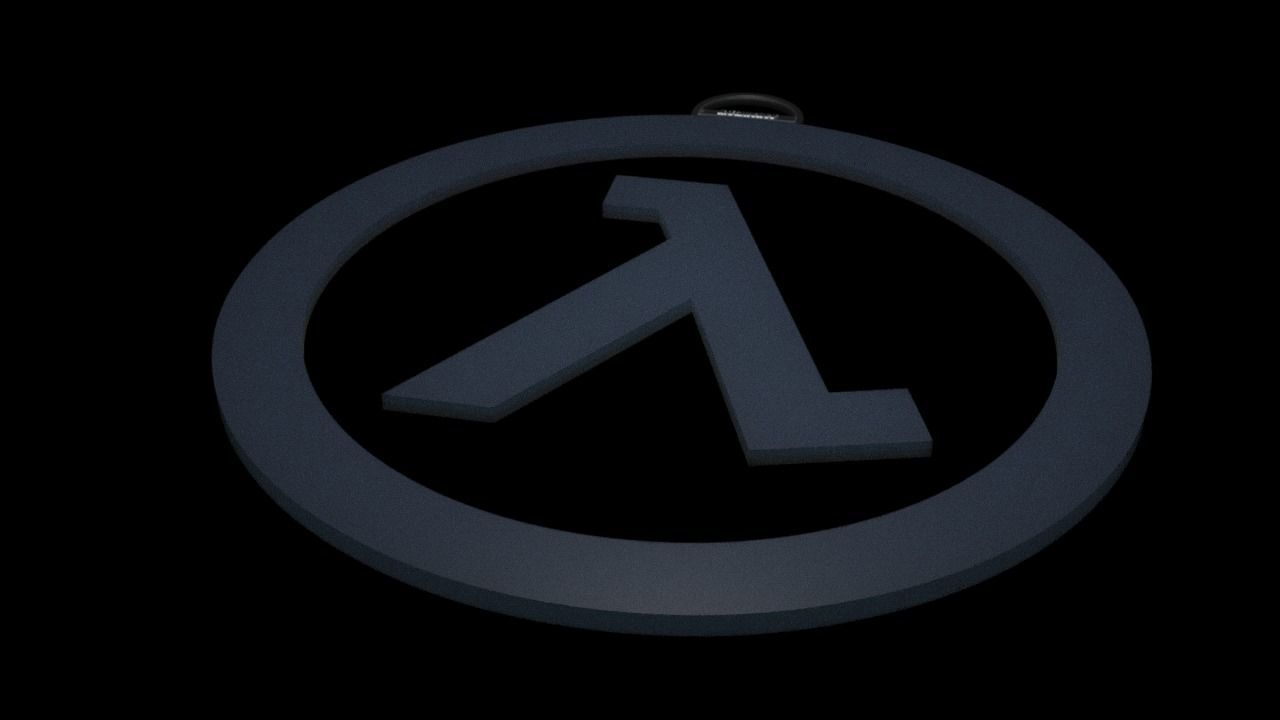 HALF-LIFE logo keychain 3D print model_12