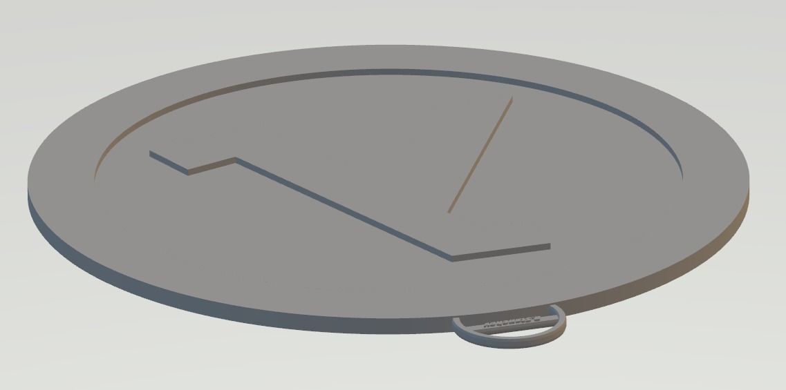 HALF-LIFE logo keychain 3D print model_21