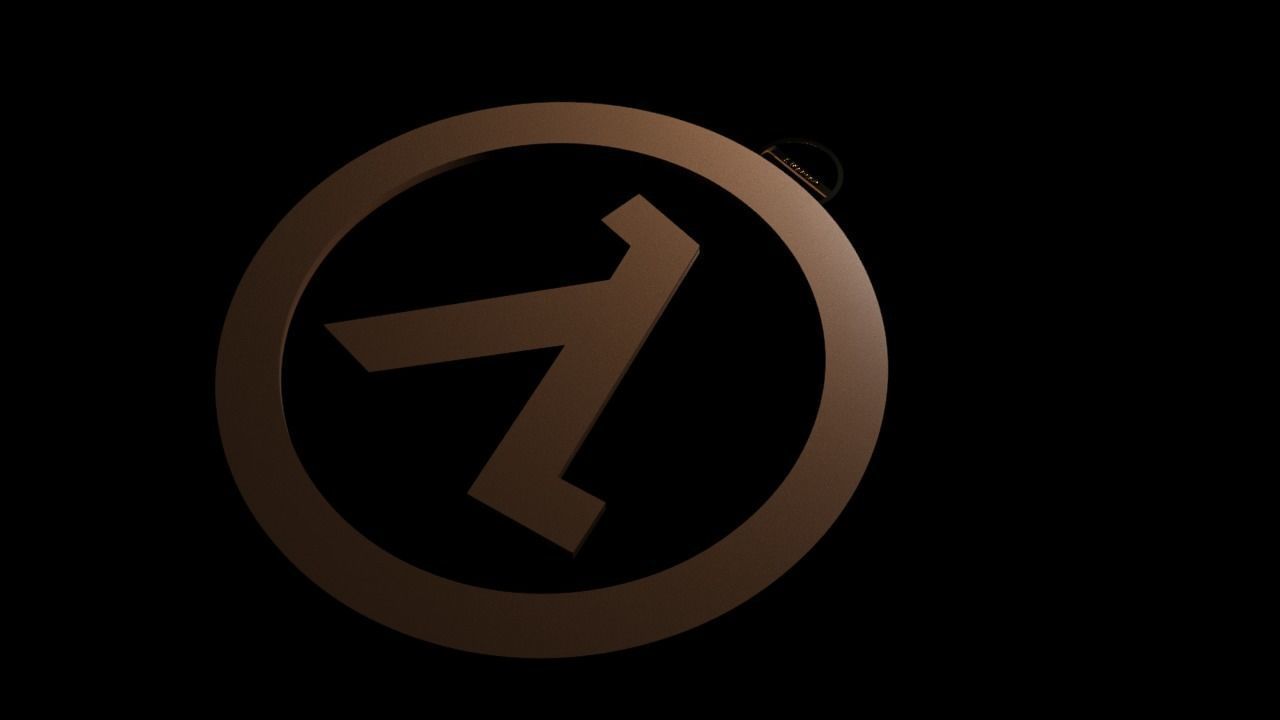 HALF-LIFE logo keychain 3D print model_7