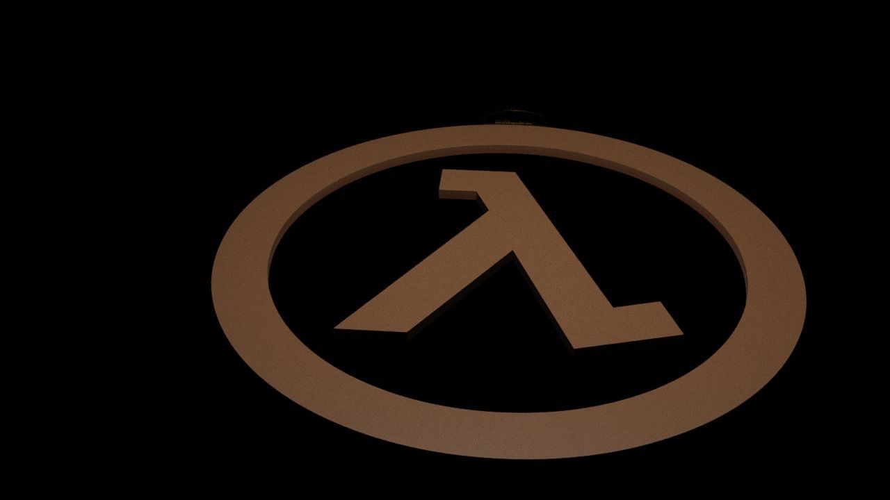 HALF-LIFE logo keychain 3D print model_10