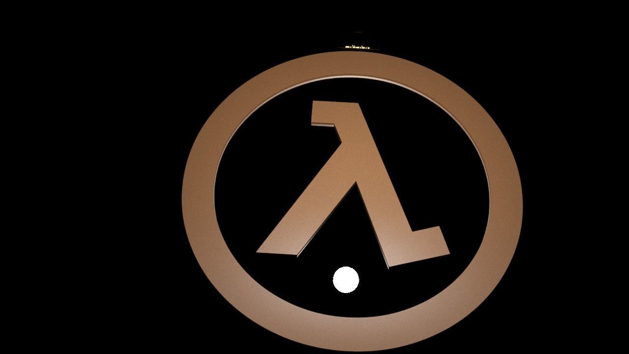 HALF-LIFE logo keychain 3D print model_2