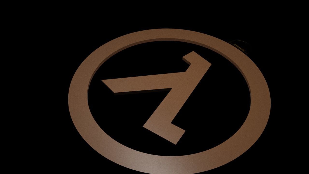 HALF-LIFE logo keychain 3D print model_11