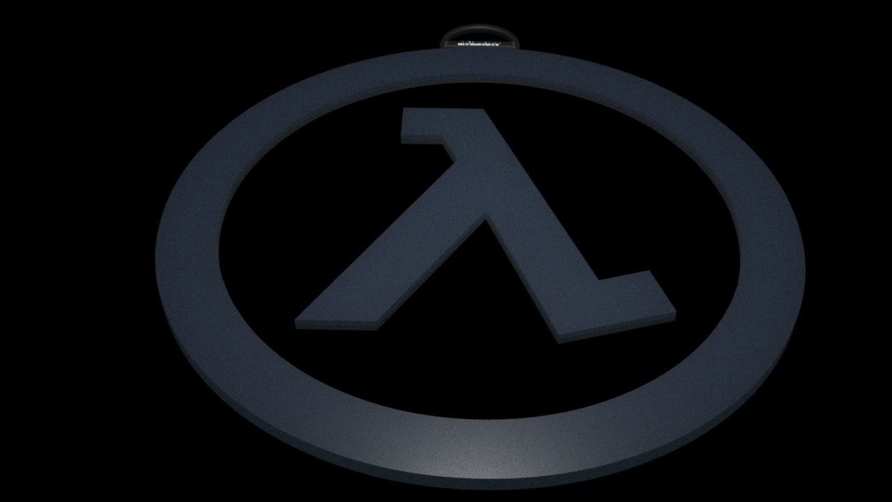 HALF-LIFE logo keychain 3D print model_14