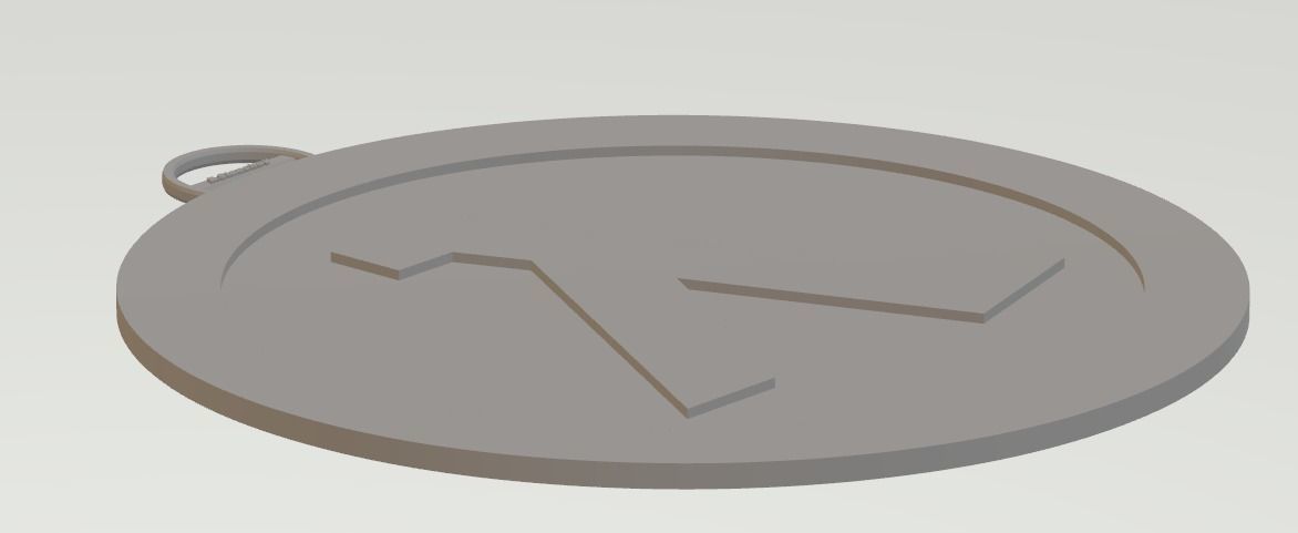 HALF-LIFE logo keychain 3D print model_23