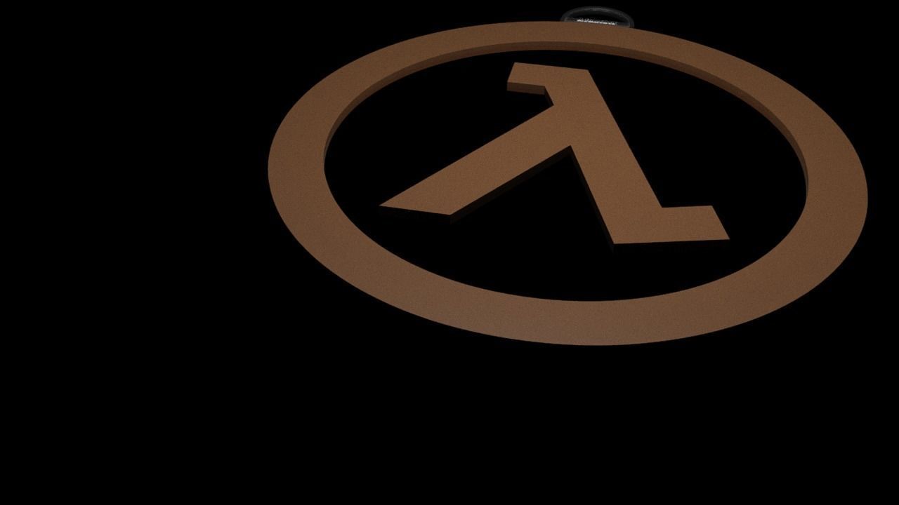 HALF-LIFE logo keychain 3D print model_8