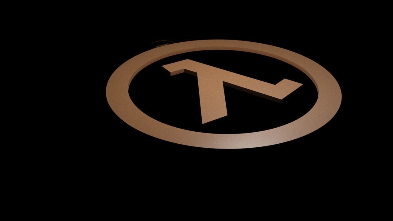 HALF-LIFE logo keychain 3D print model_6