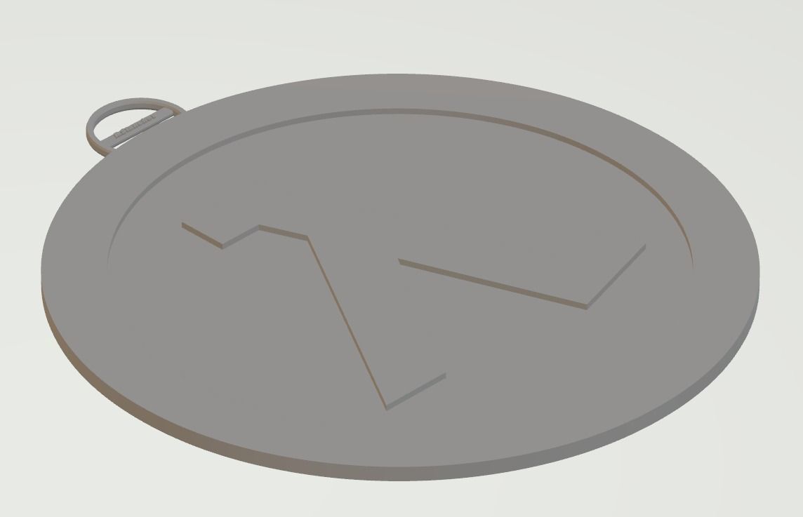 HALF-LIFE logo keychain 3D print model_24