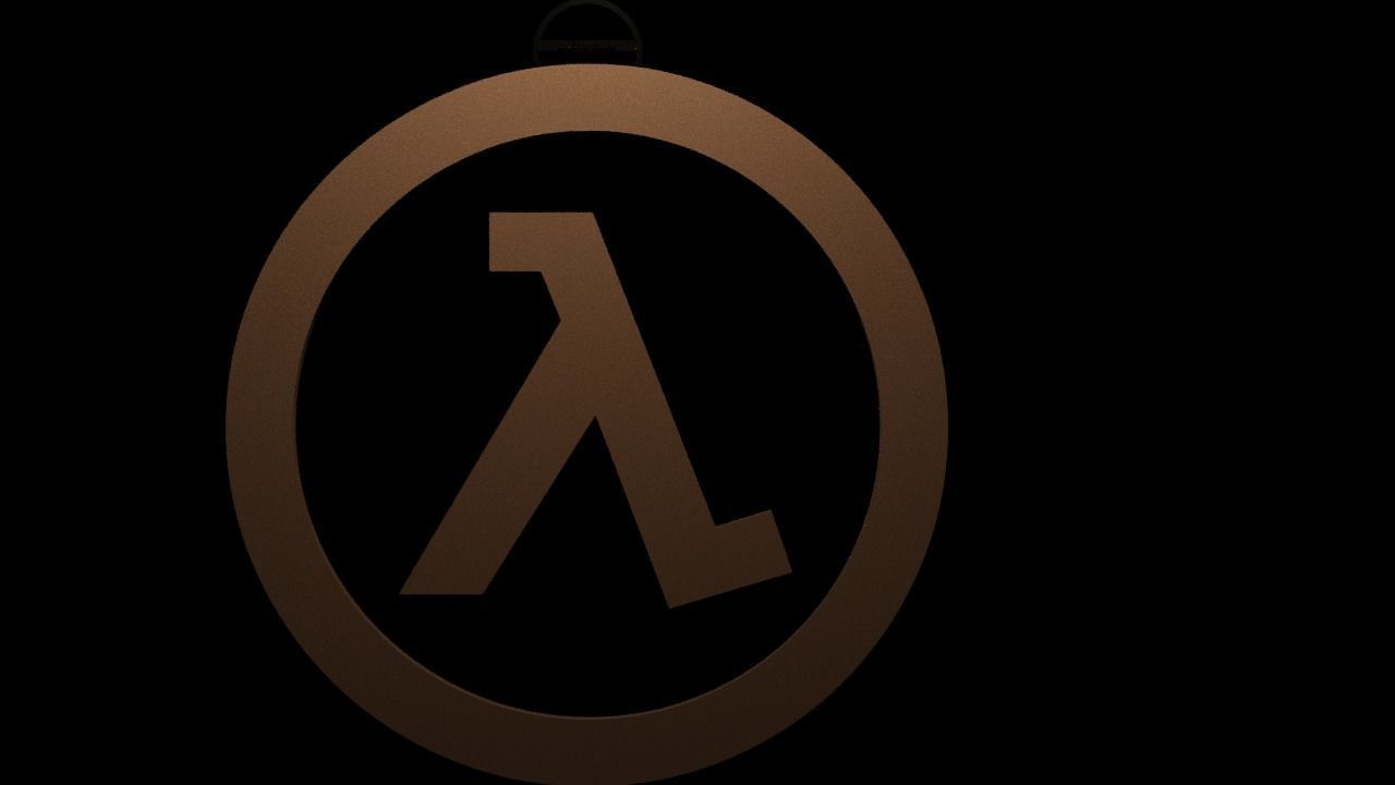 HALF-LIFE logo keychain 3D print model_3