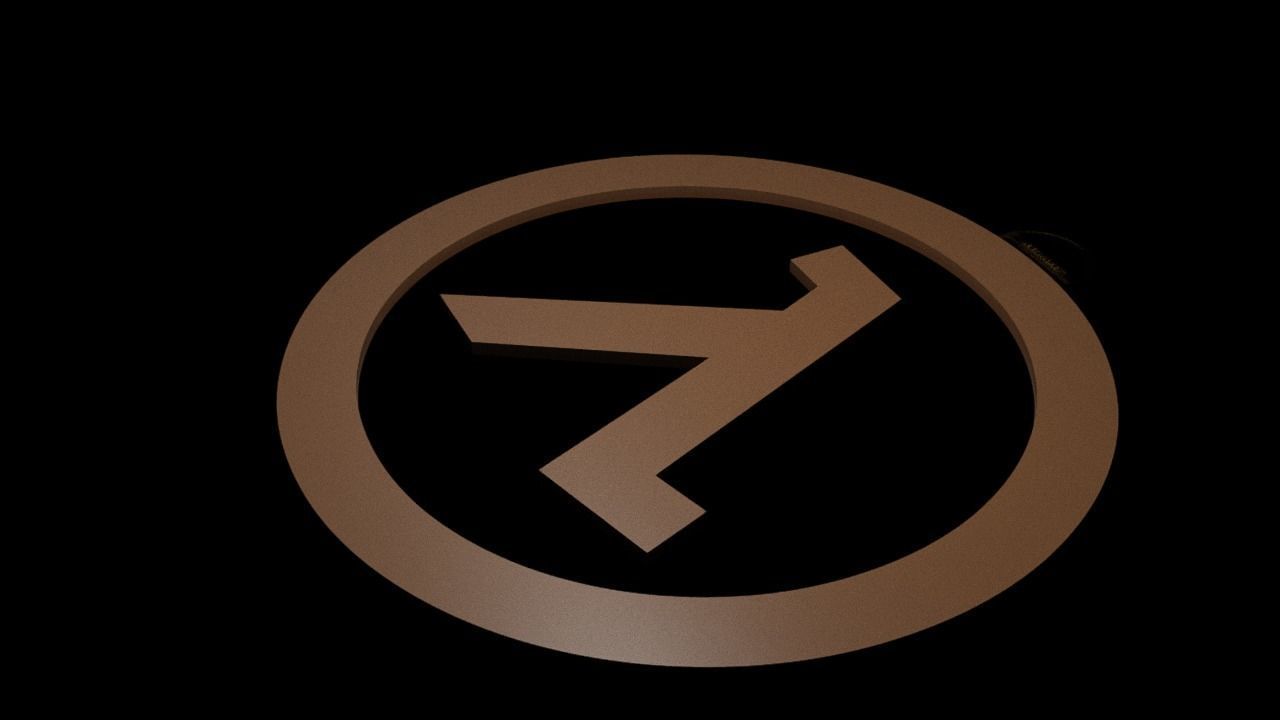 HALF-LIFE logo keychain 3D print model_13