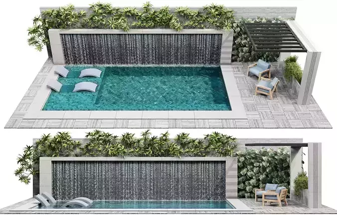 swimming pool 9 3D model