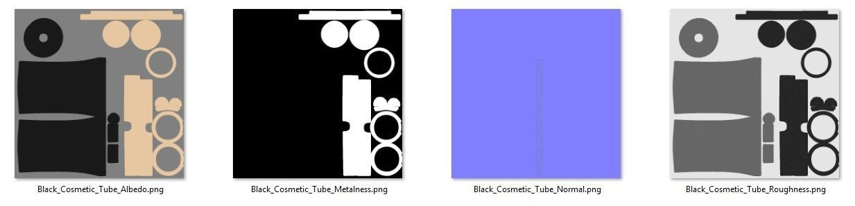 Black Cosmetic Tube 01 3D model_11