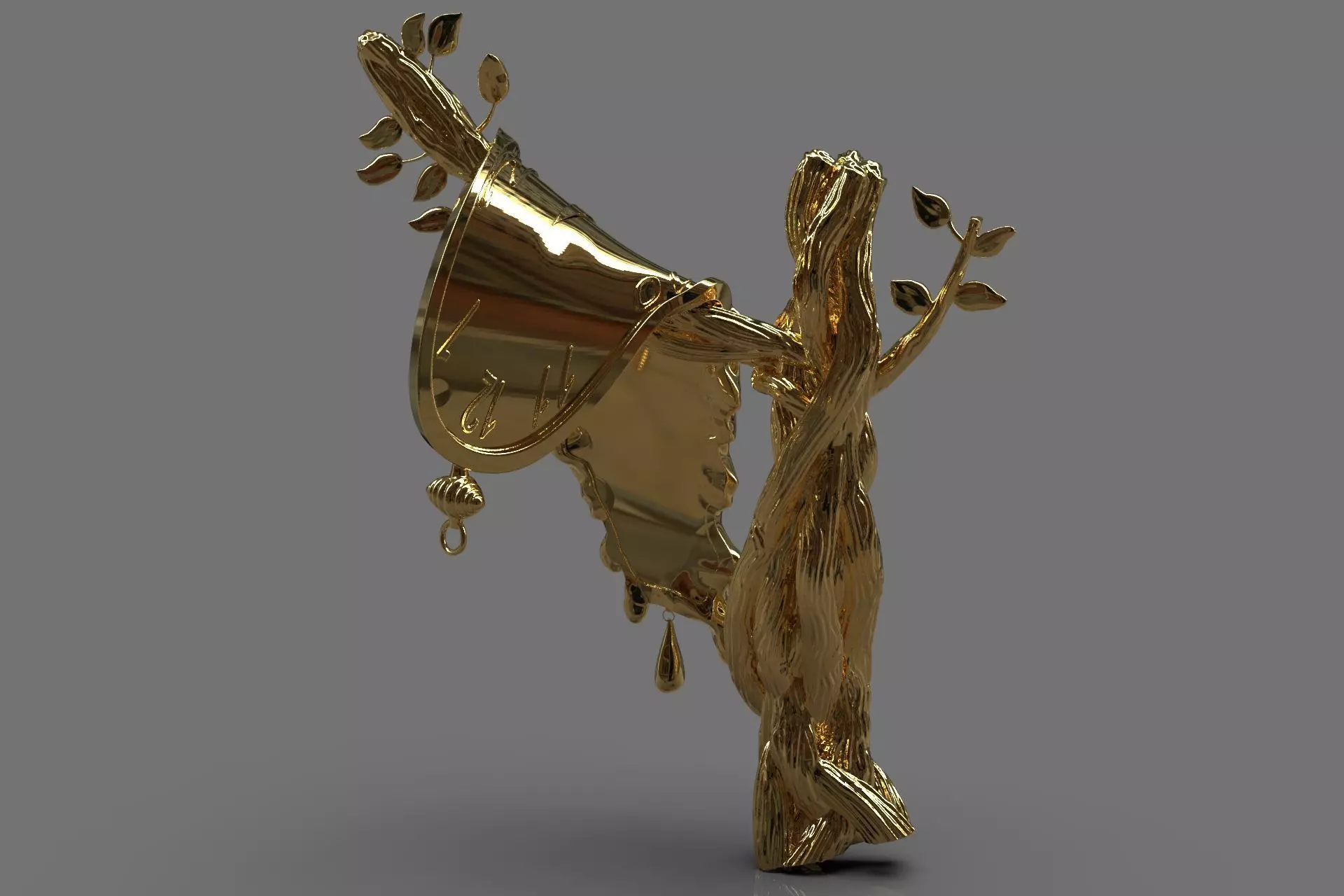 Salvador Dali Tree Pendant 3D model 3D print model_0