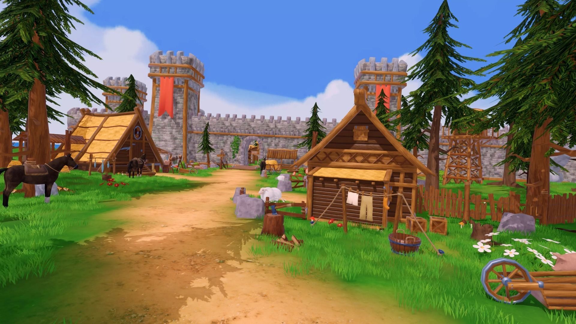Stylized Medieval Village - Unity URP Low-poly 3D model_6