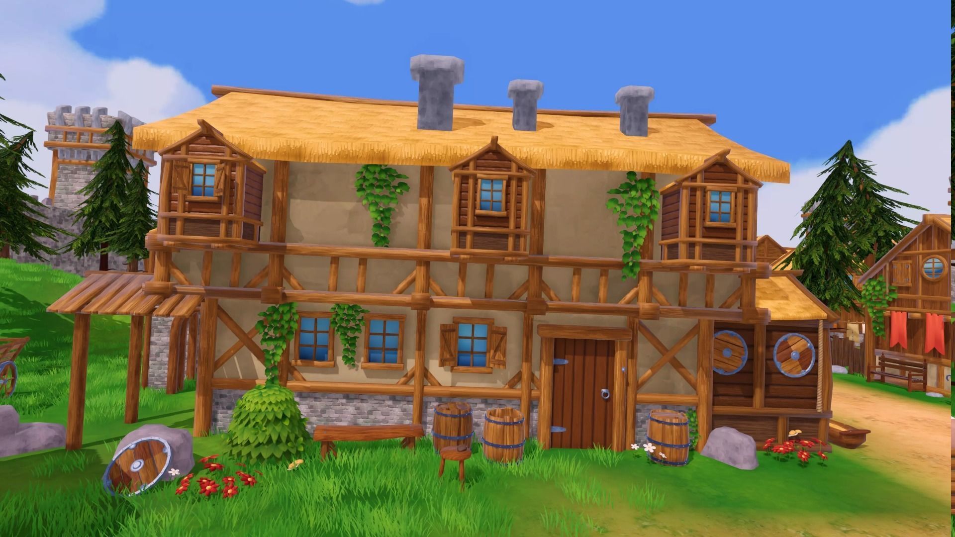 Stylized Medieval Village - Unity URP Low-poly 3D model_4