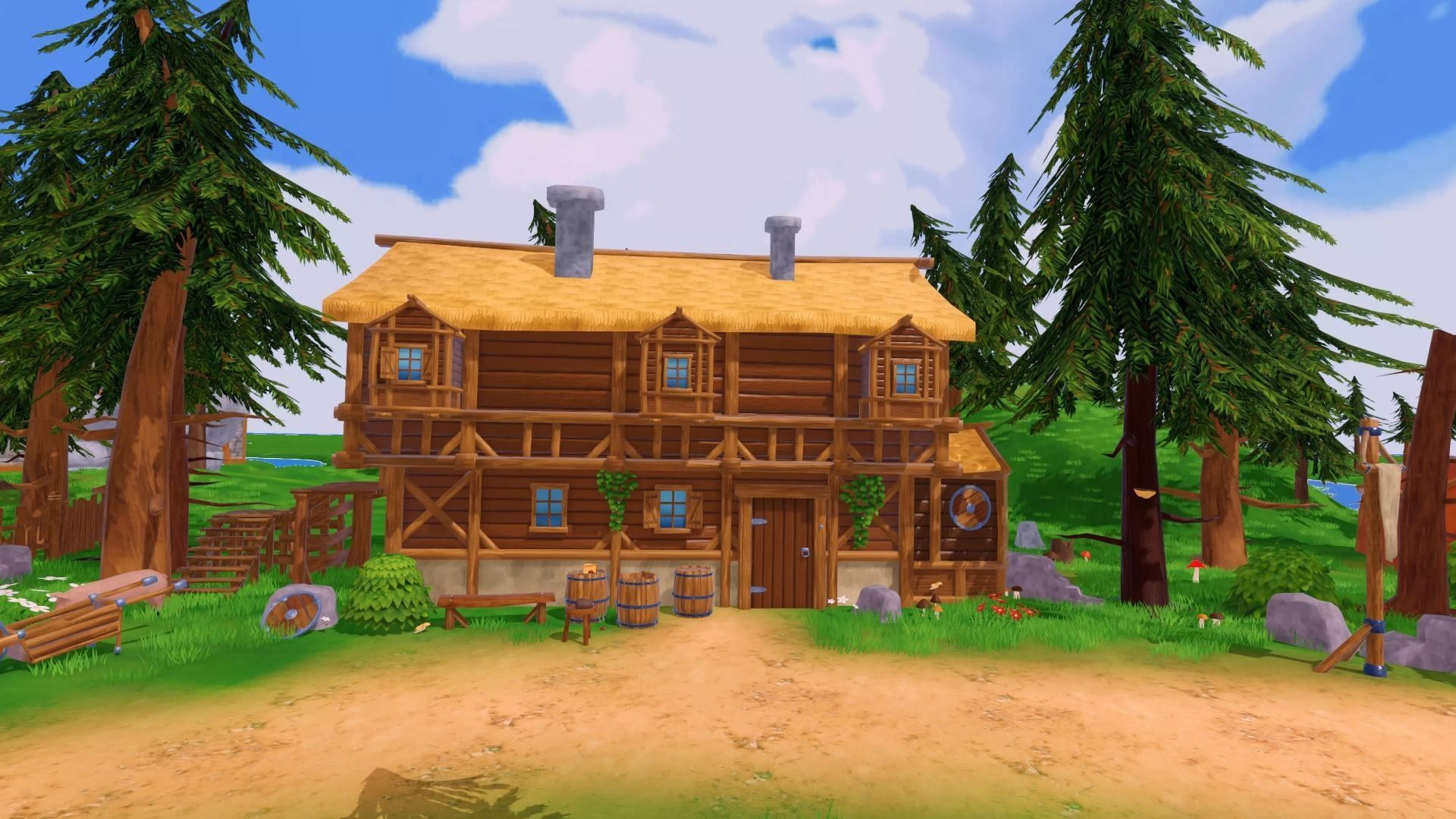 Stylized Medieval Village - Unity URP Low-poly 3D model_3