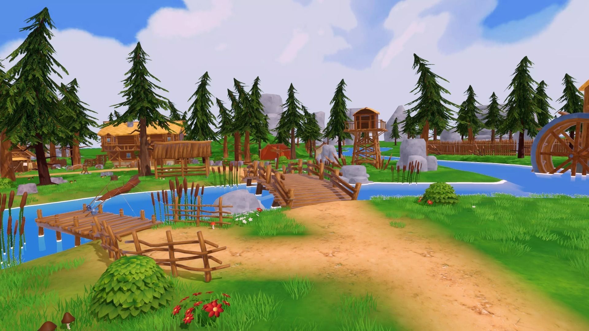 Stylized Medieval Village - Unity URP Low-poly 3D model_2