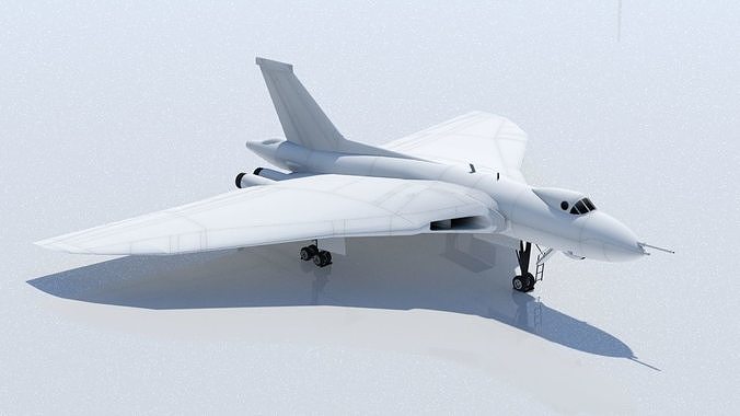 Avro 698 Vulcan Static Low Poly blank Low-poly 3D model