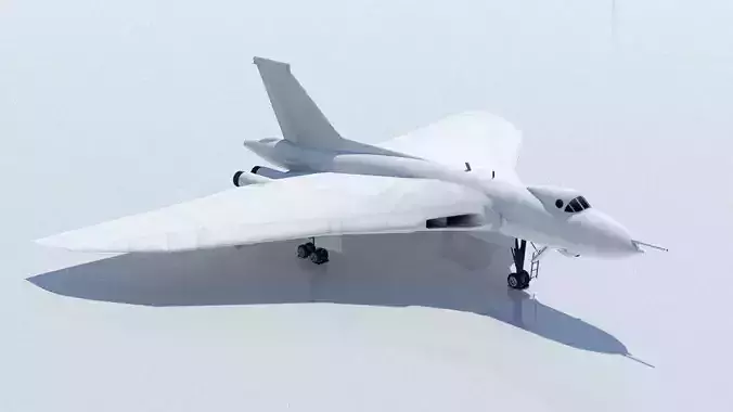 Avro 698 Vulcan Static Low Poly blank