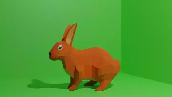 Rabbit Low-poly 3D model Low-poly 3D model