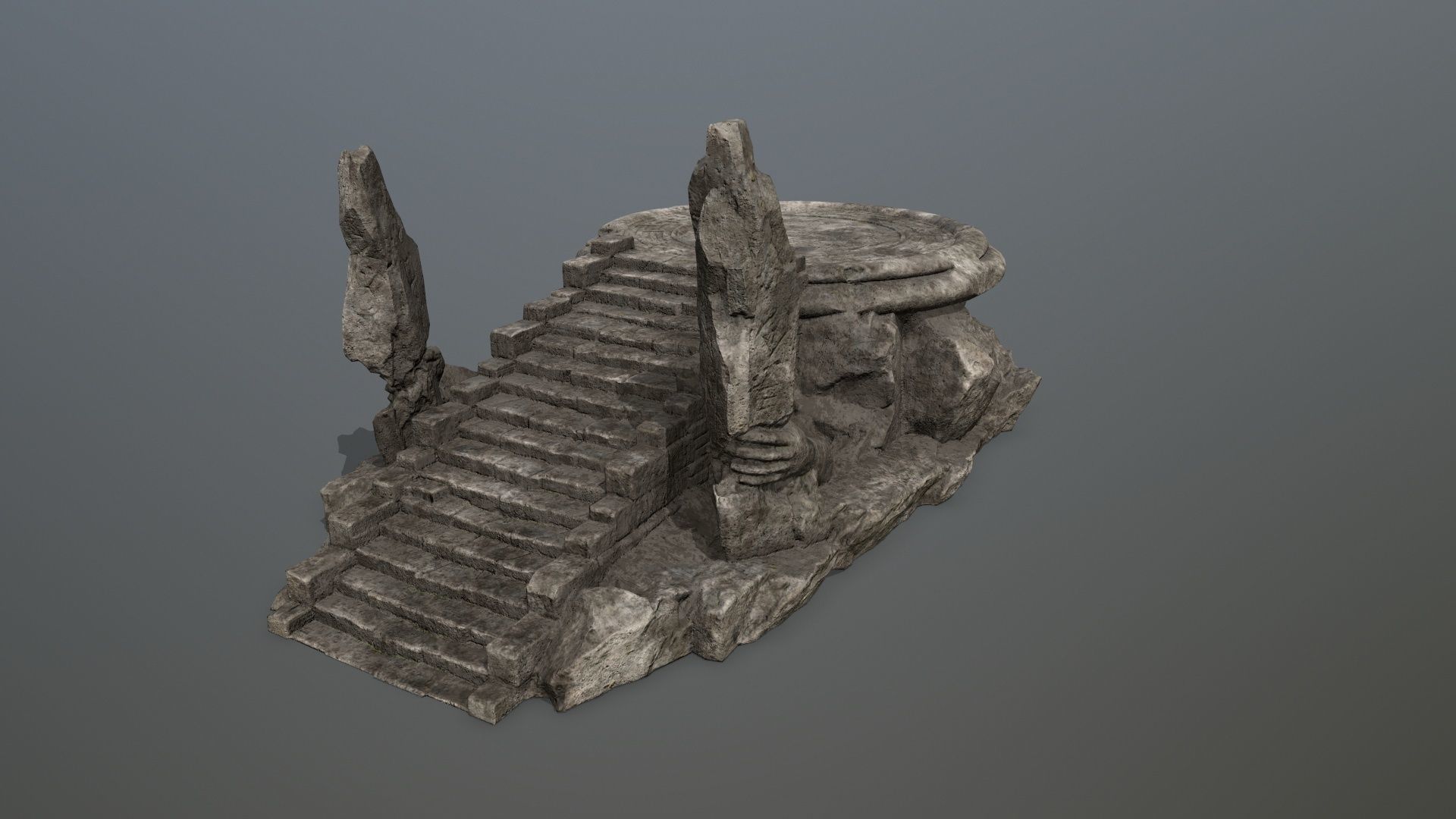 temple Low-poly 3D model_9