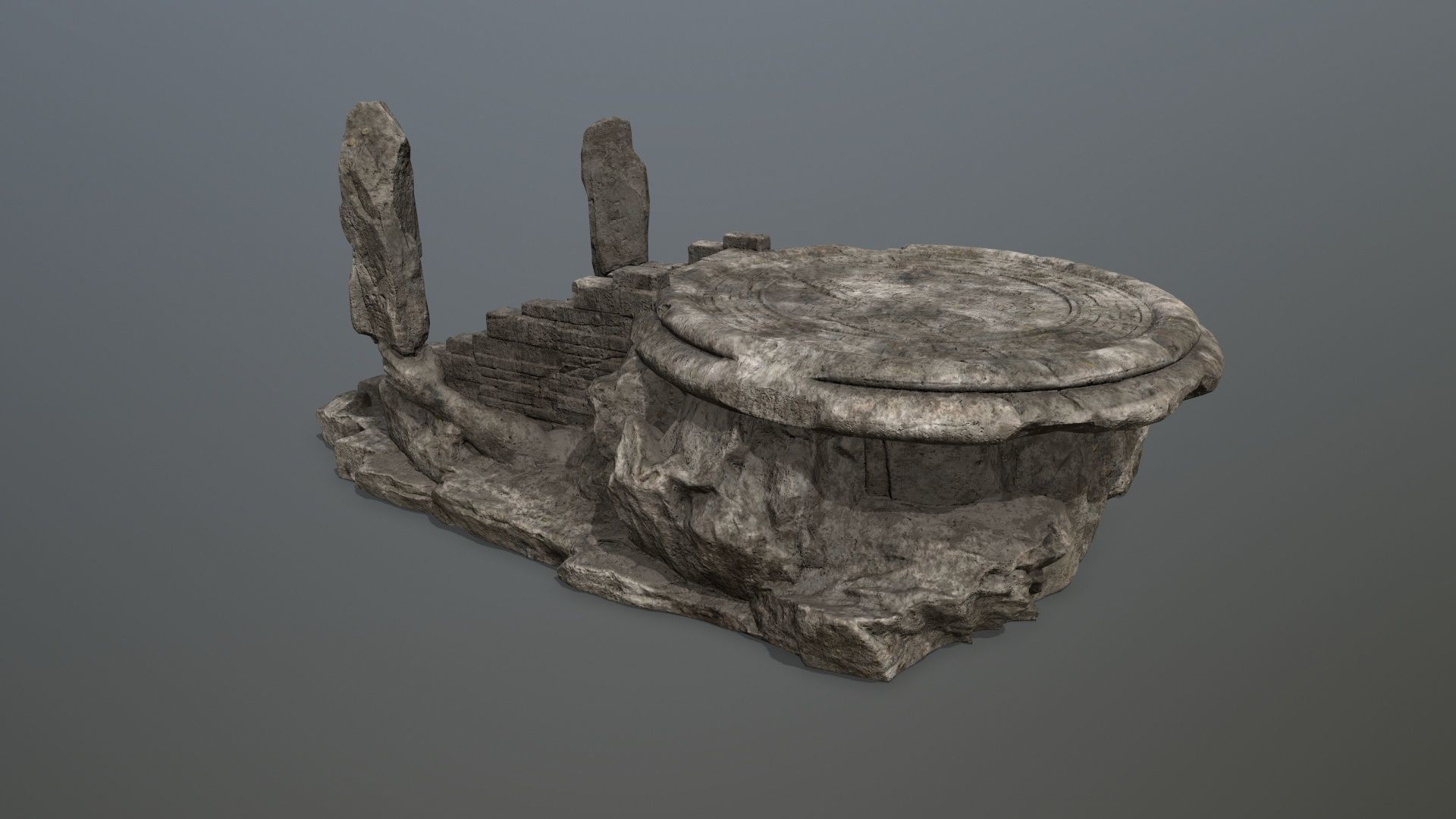 temple Low-poly 3D model_7