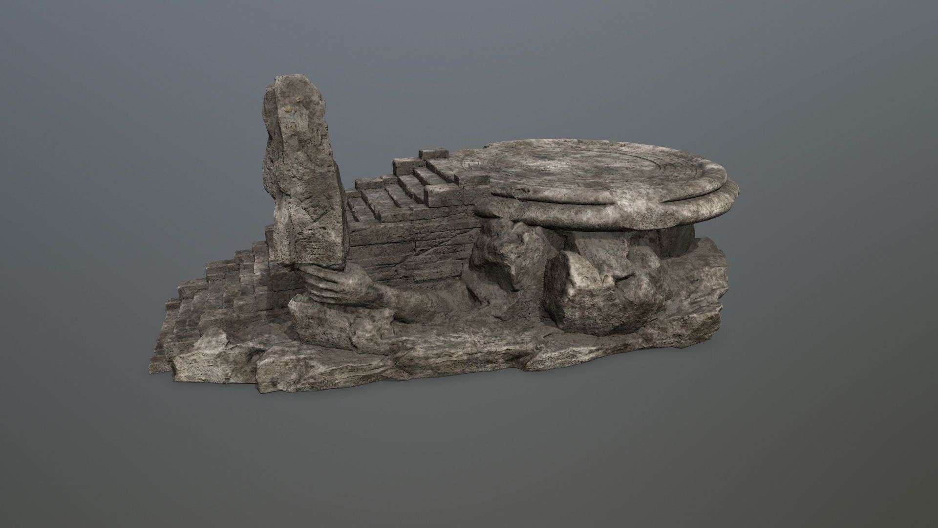 temple Low-poly 3D model_8