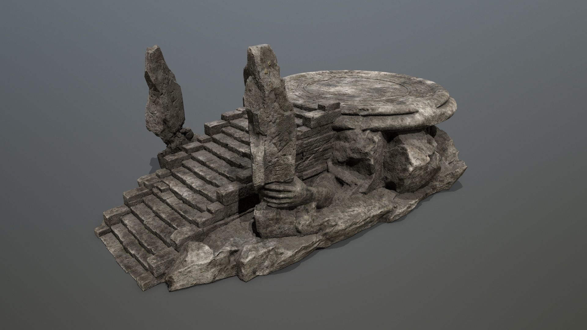 temple Low-poly 3D model_1