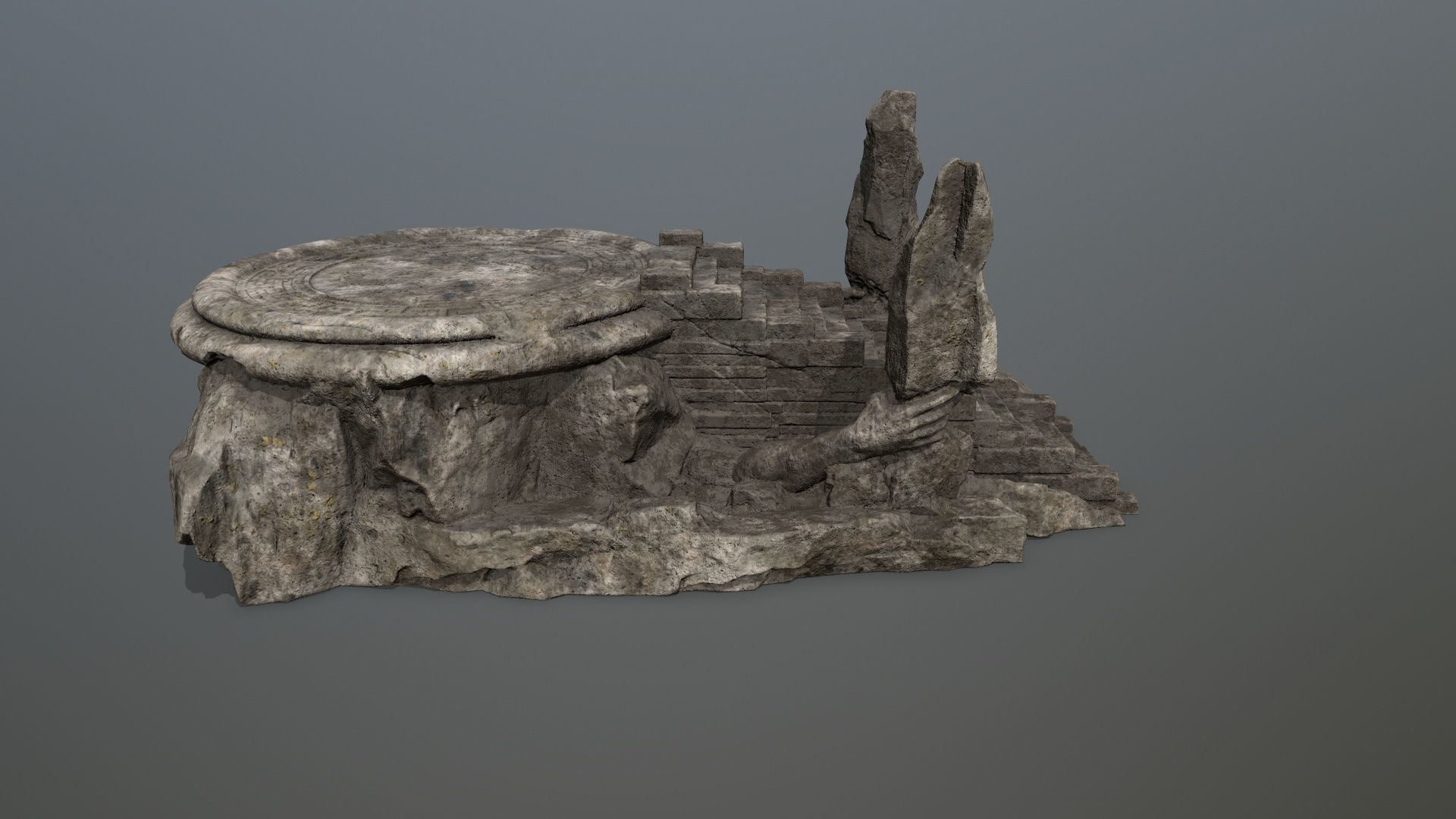 temple Low-poly 3D model_4