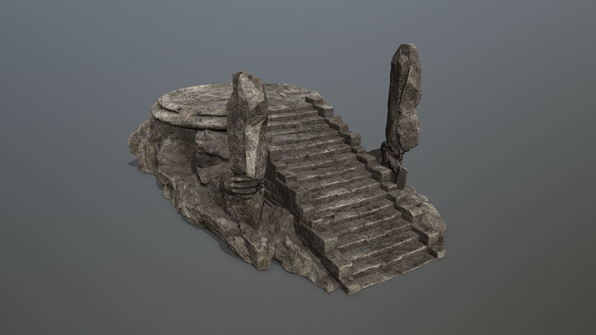 temple Low-poly 3D model_3