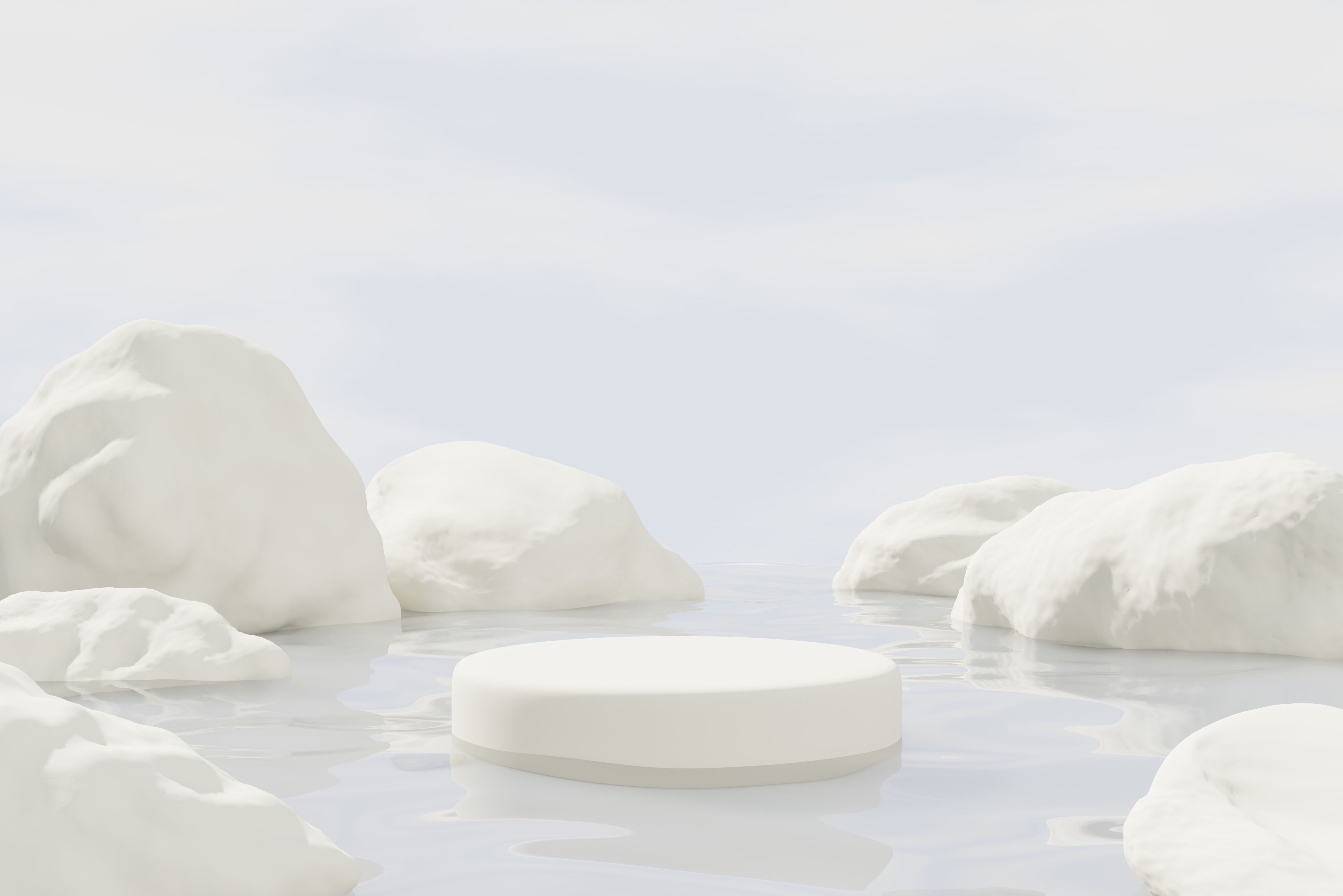 Minimal podium for product presentation 3D model_1