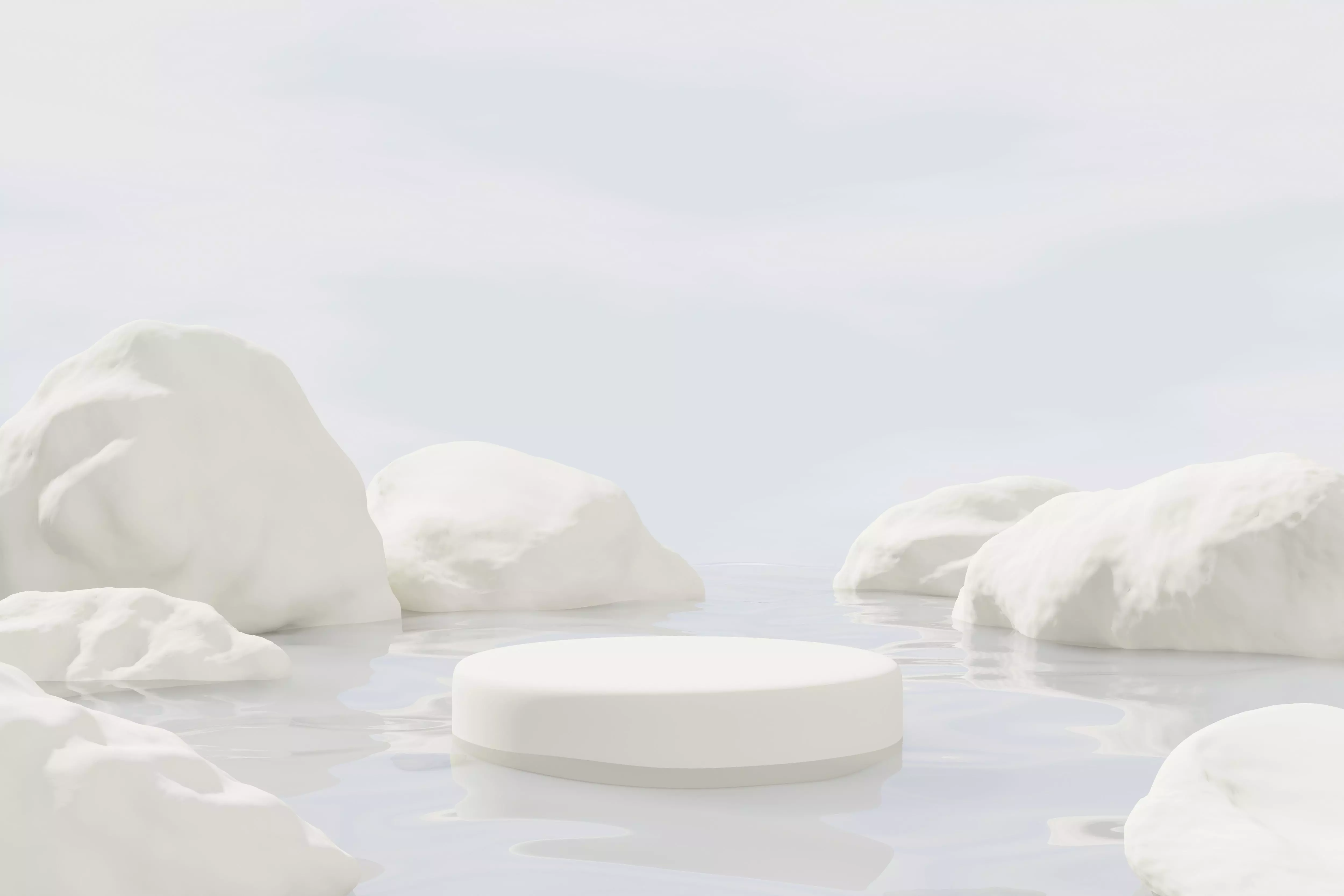 Minimal podium for product presentation 3D model_0