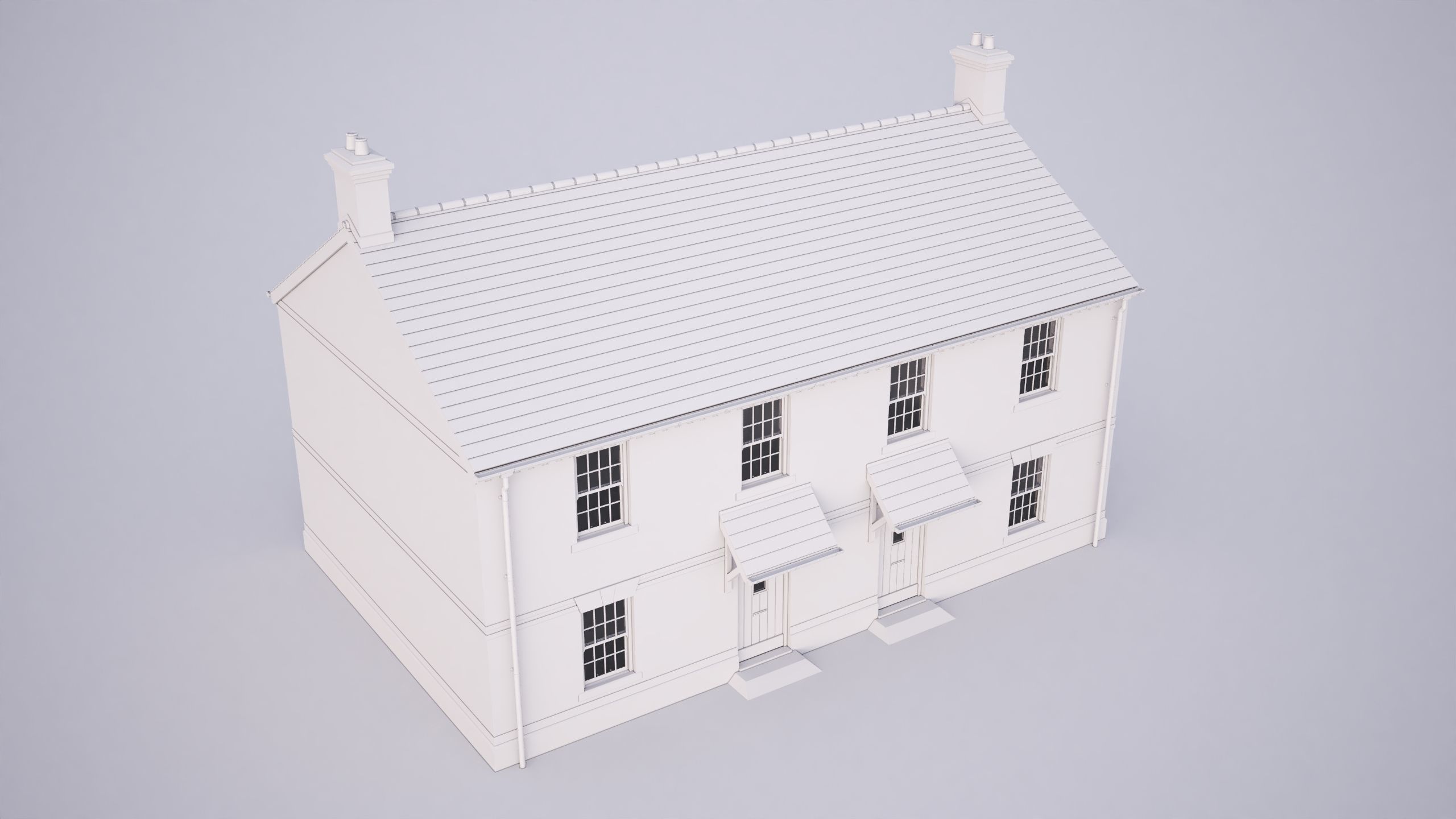 British House Trap Road Plot1-2 3D model_6